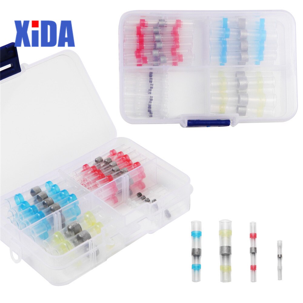 100/50Pcs waterproof seal heat shrink solder wire connector shrinkage Solder Sleeve Heat Shrink Tube kit Wire Splice Connector