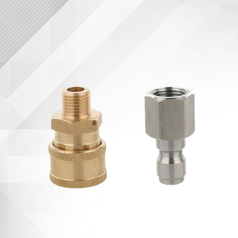 1/4 Male Female Quick Connector Kit High-Pressure Steam Hose Adapter Car Washer Washing Machine Connector