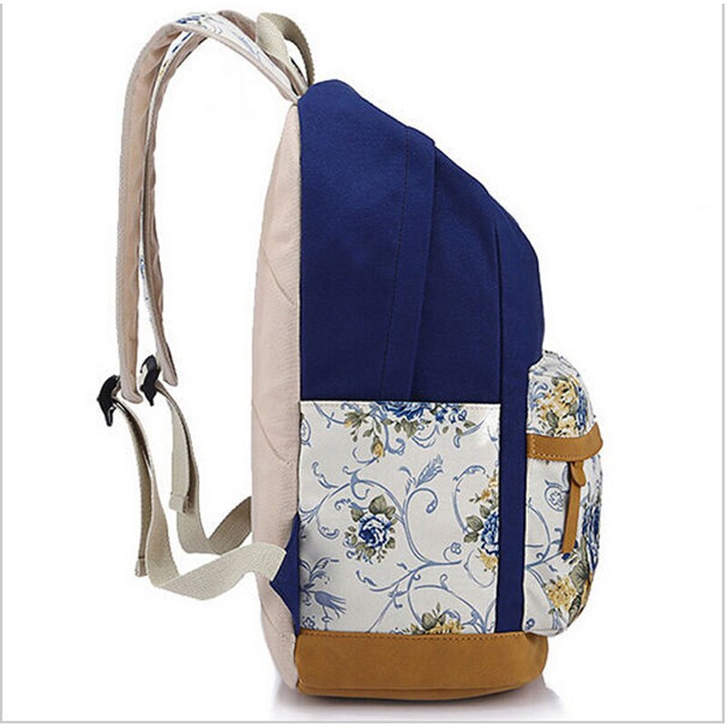 Scione canvas dames schooltas rugzakken voor meisjes mochila escolar bloemenprint computer laptop rugzak schoolrugzak  p112