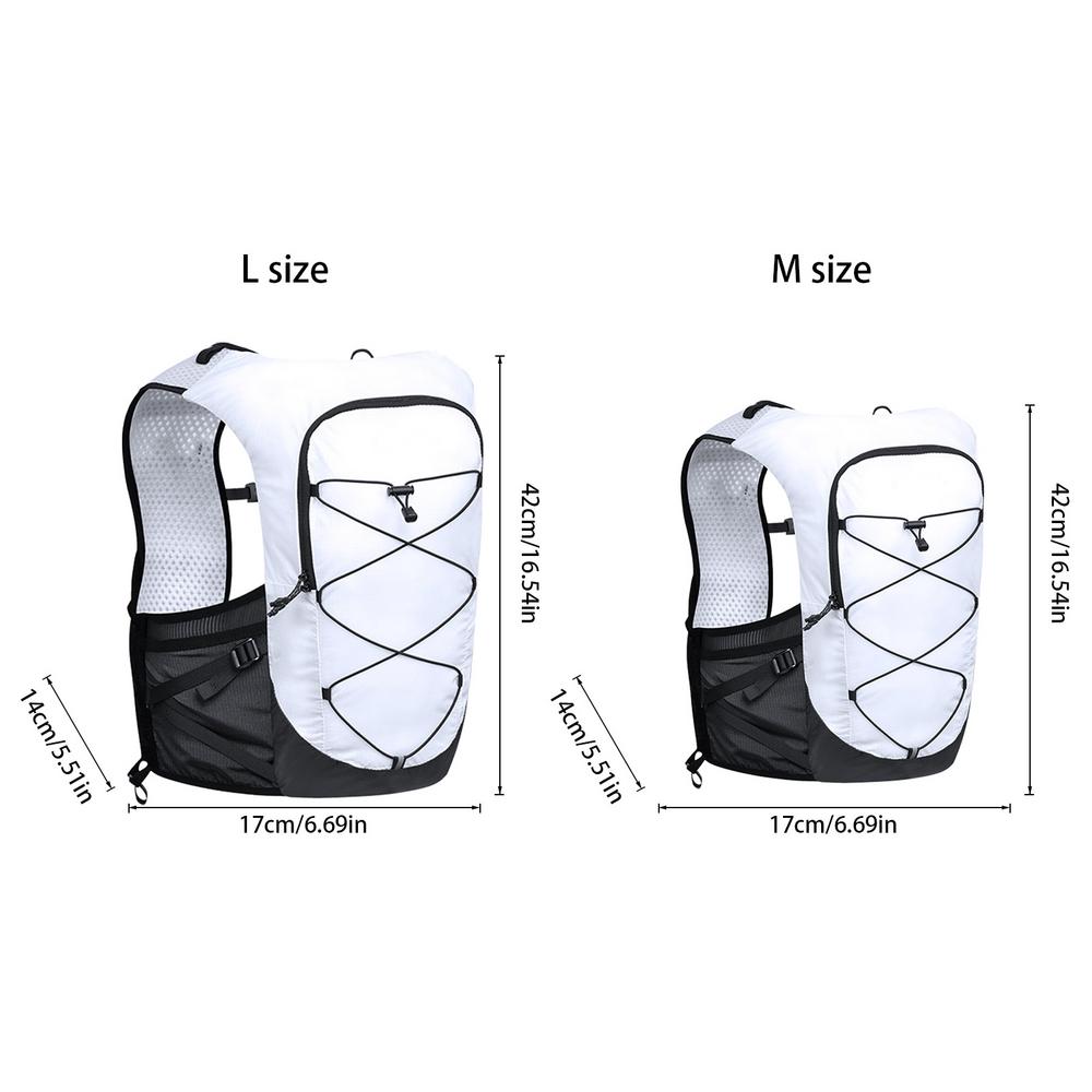 Sport lauf Trink weste draussen wandern Trink Rucksack Weste leichter Lauf Rucksack isolierter Rucksack Wassers ack: M / weiße farbe