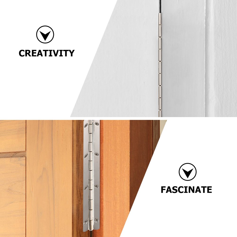 Heavy Duty Piano Dobradiça, aço inoxidável decorativo, gabinete contínuo, decorar, 3 pcs