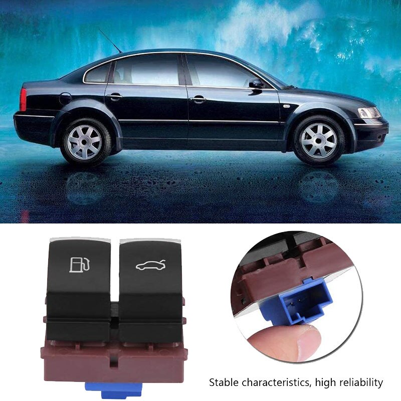 Chromen schakelaar voor het ontgrendelen van de brandstoftank in de kofferbak voor passat  b6, jetta  mk6, eos  cc 35 , d, 2, 959903 3 , 0959903b