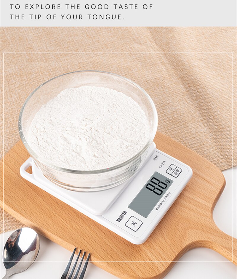 Japan tanita köksvåg kj -213 gram mini 1g 2kg bageri kostmatlagning hög precision exakt stor lcd hängbar vit rosa