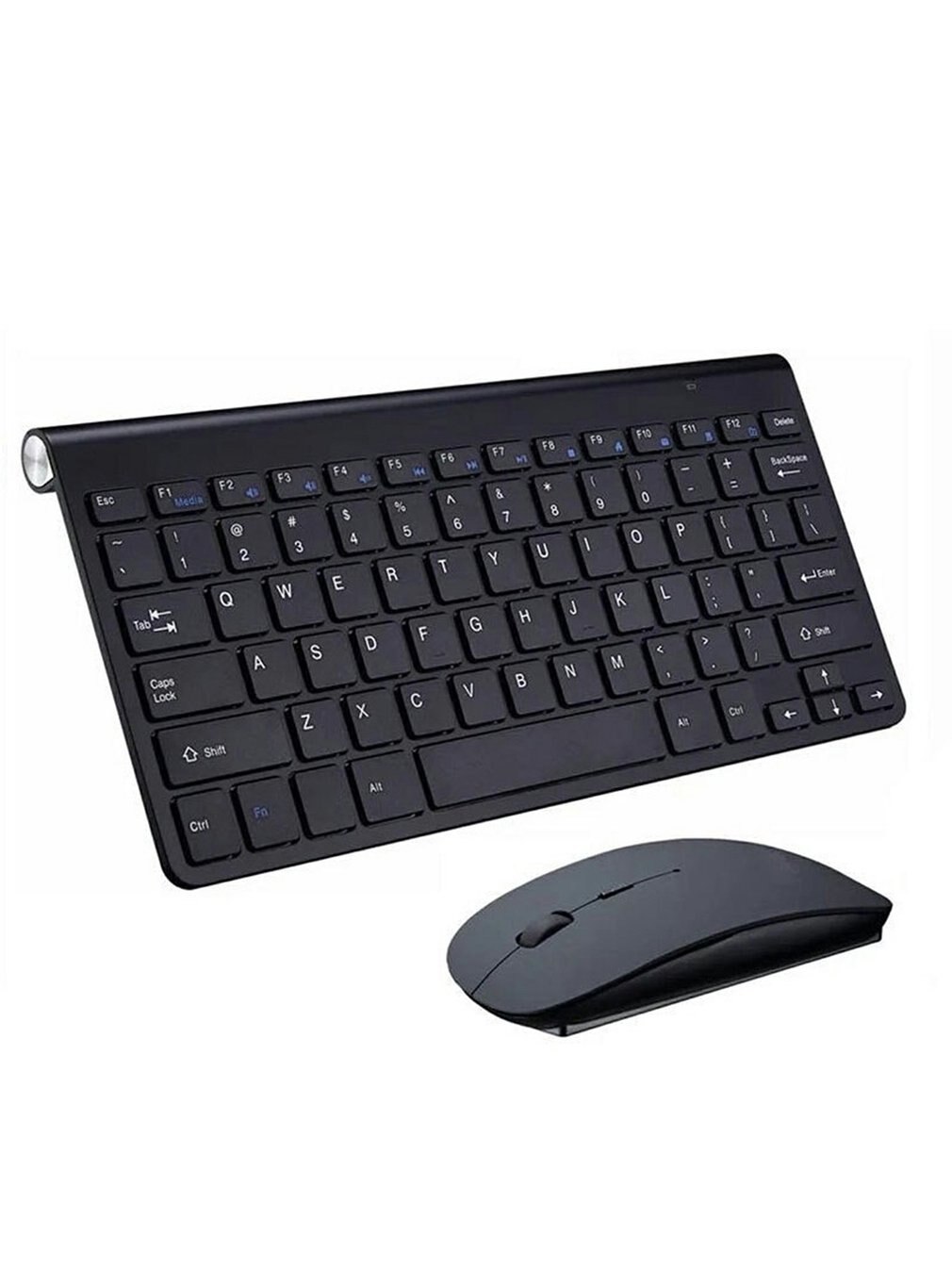 Klein computerbureau met toetsenbordlade, compacte pc-laptop werkstation studeertafel moderne eenvoudige stijl thuiskantoor voor kleine ruimte (24 inch, walnoot