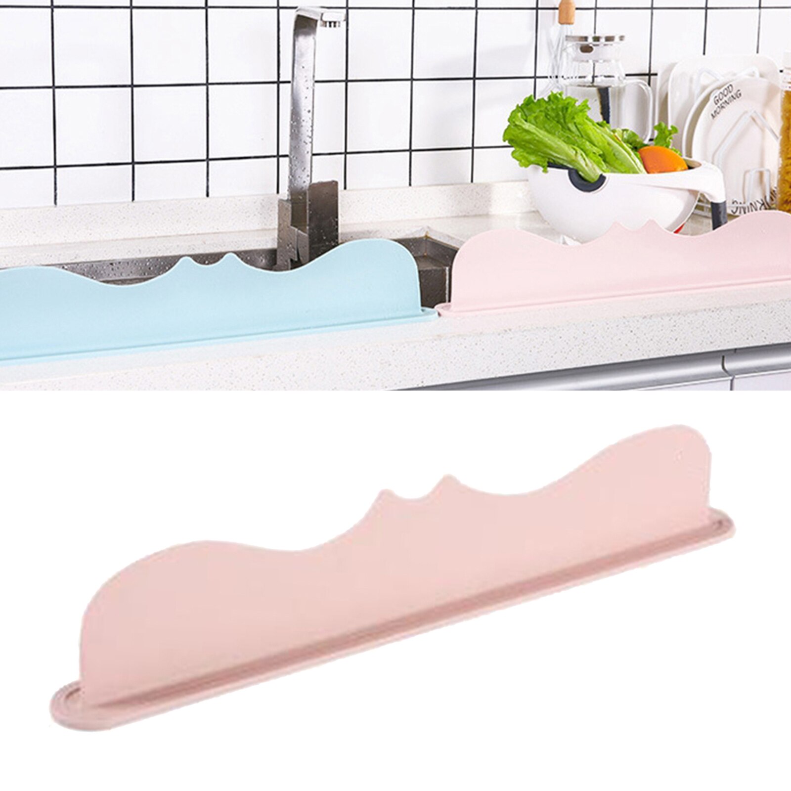 Kitchen Sink Splash Guard Silicone Water Guard Barrier Anti-water Board