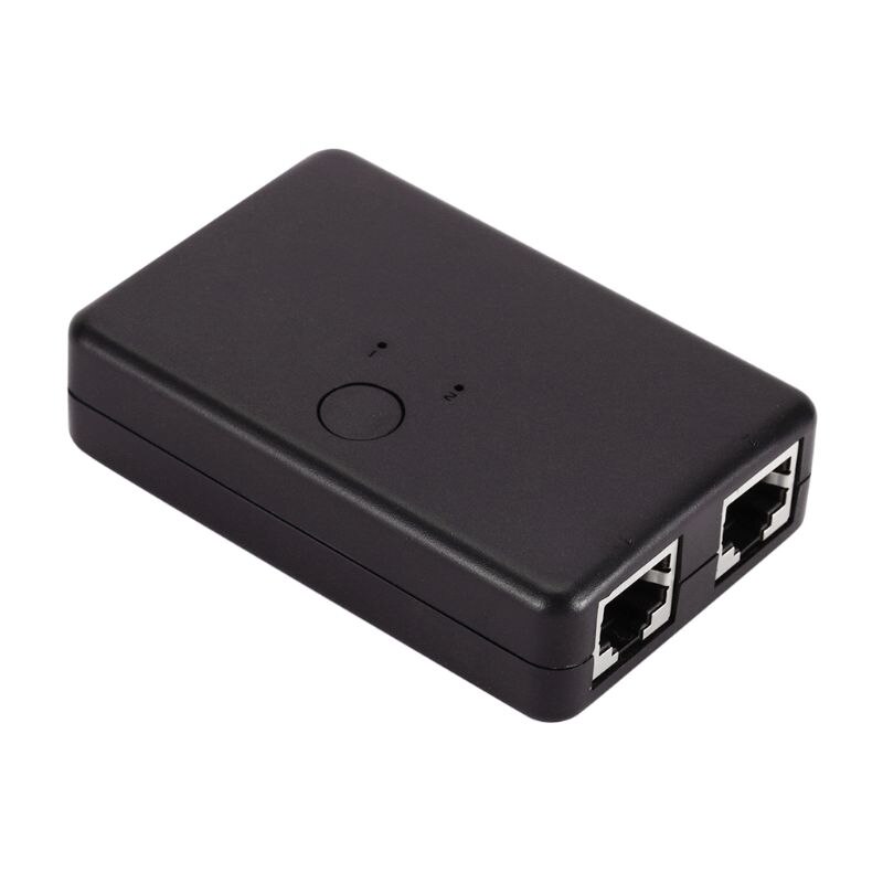 Mini 2-Port Interface Switch Box Computer Internal and External Net Adapter No Power Supply Physical Isolation Anti-Static