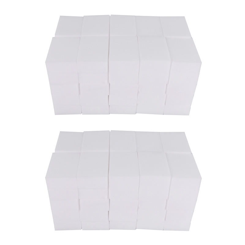 100X Schoonmaak Gum Spons Melamine Schuim 9X6x3cm Extra Dikke: Default Title