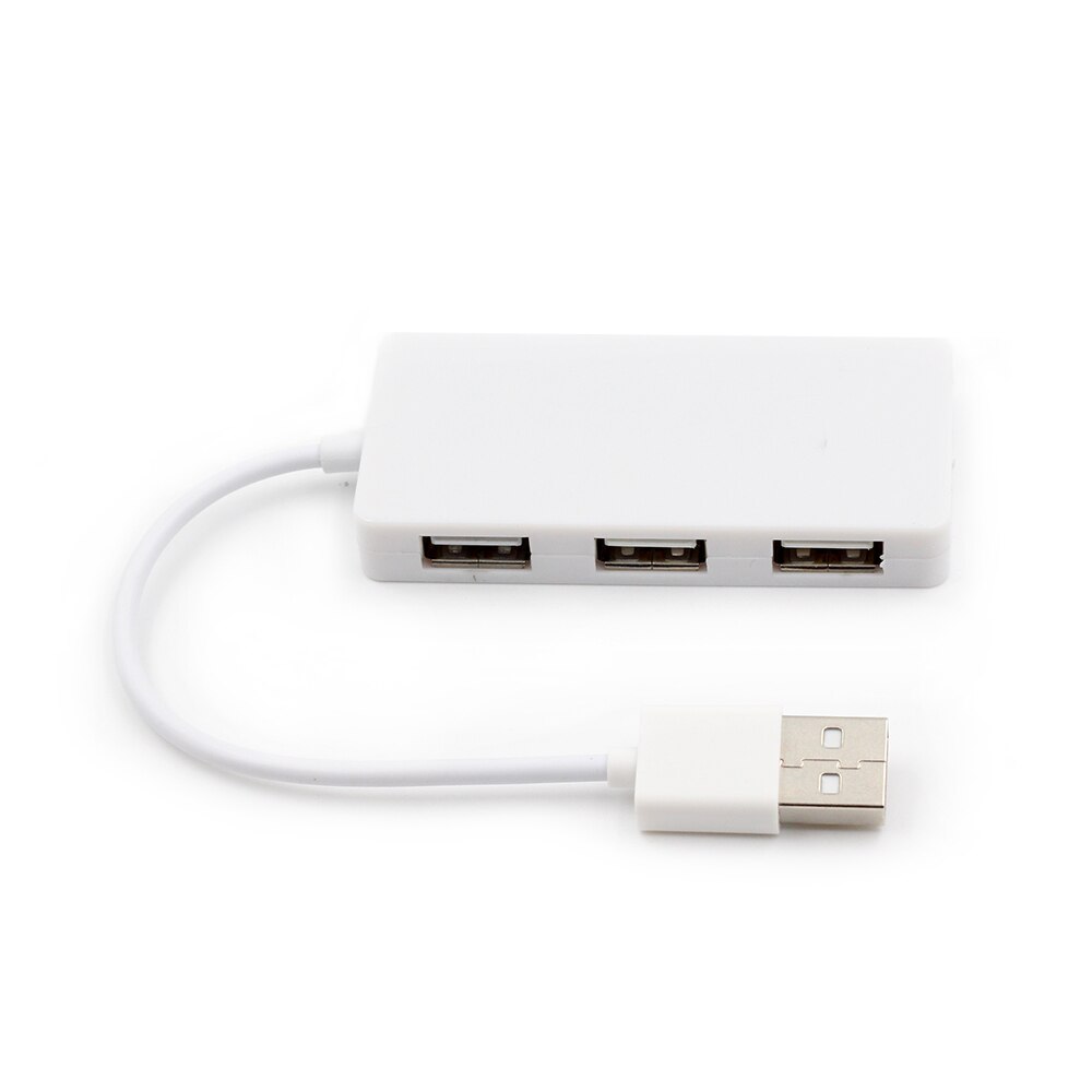 Goojodoq 4 Port Slim Mini Usb 2.0 Splitter Adapter Voor Laptop Pc Computer Desktop Zwart/Wit