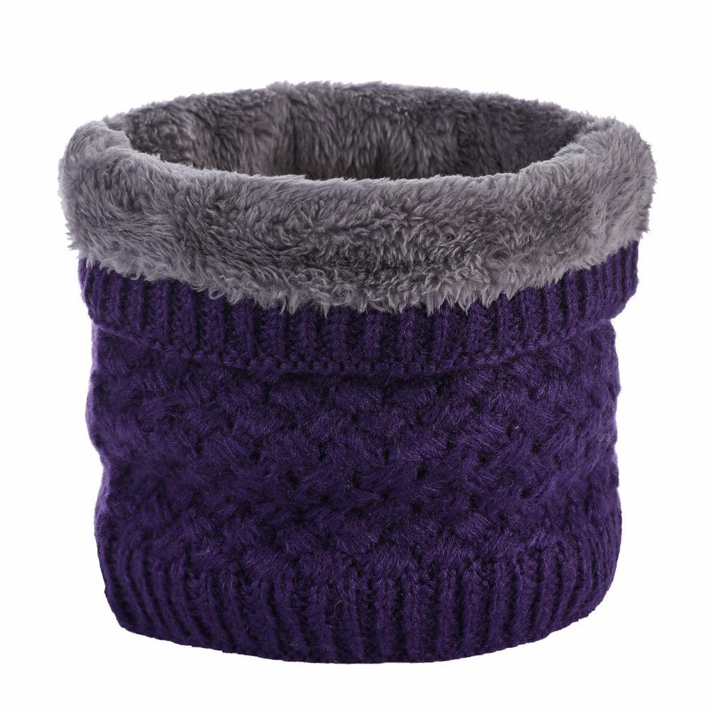 Neck Warmer Wear Resistant Thick High Elastic Plush Lining Neck Scarf Winter Neck Warmer for Cold Weather: Purple