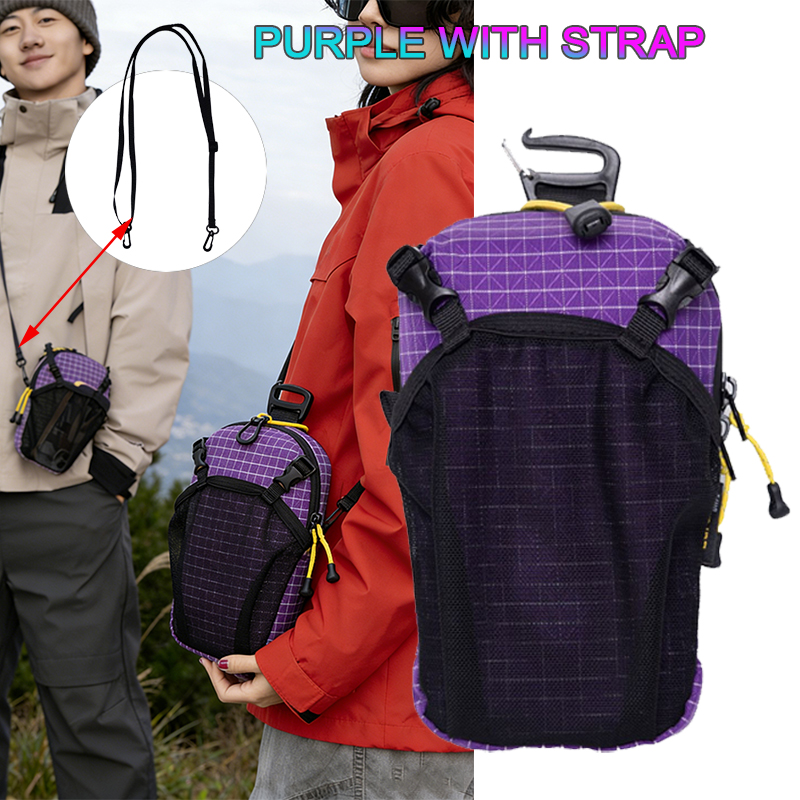 Rucksack-Schultergurt-Tasche Smartphone-Gurt-Pack Wasserdichte Rucksack-Gurttasche Anbauteil für Sport Wandern Camping: GRAUE FARBE