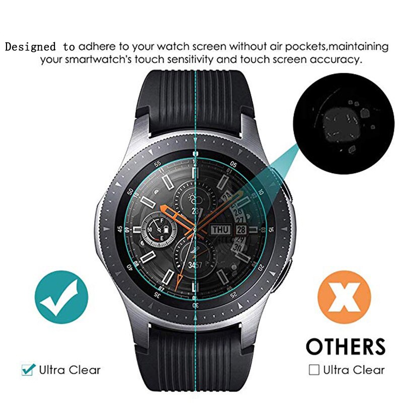3 st för samsung galaxy watch 42mm 46mm klassiskt härdat glas skärmskydd skyddsfilm skydd anti explosion anti-shatter