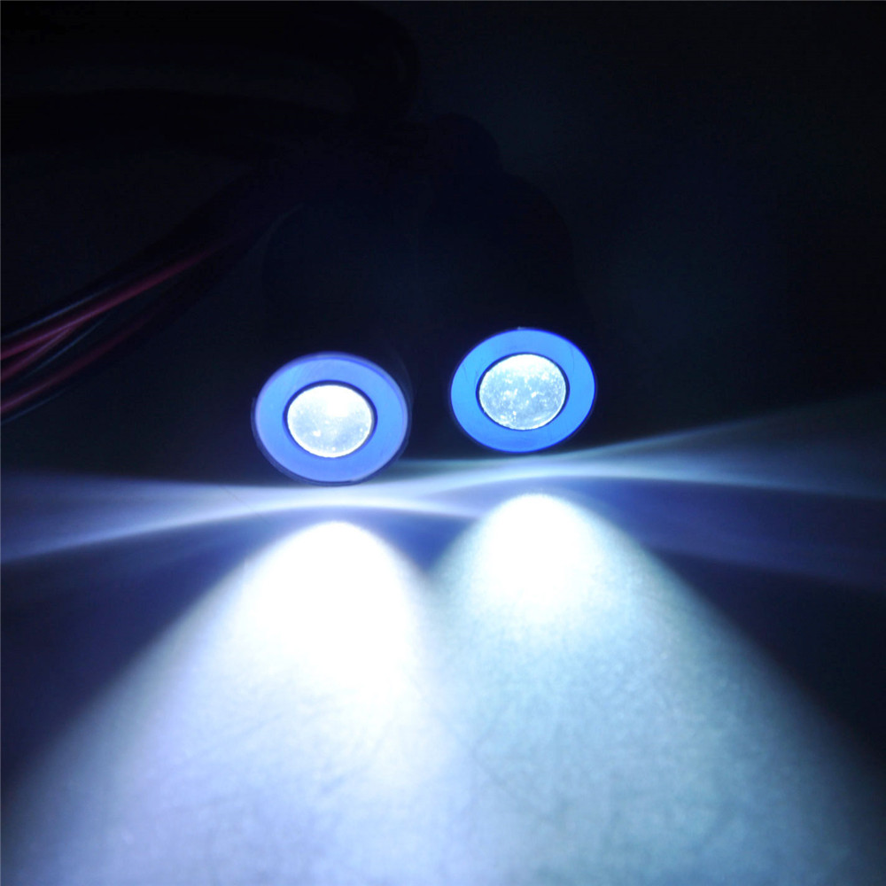 AXSPEED 10/13mm OD LED Light Angel & Demon Eyes LED 2 Leds Headlight Headlamps Bulb for 1/10 RC Model Car Truck Parts: Orange