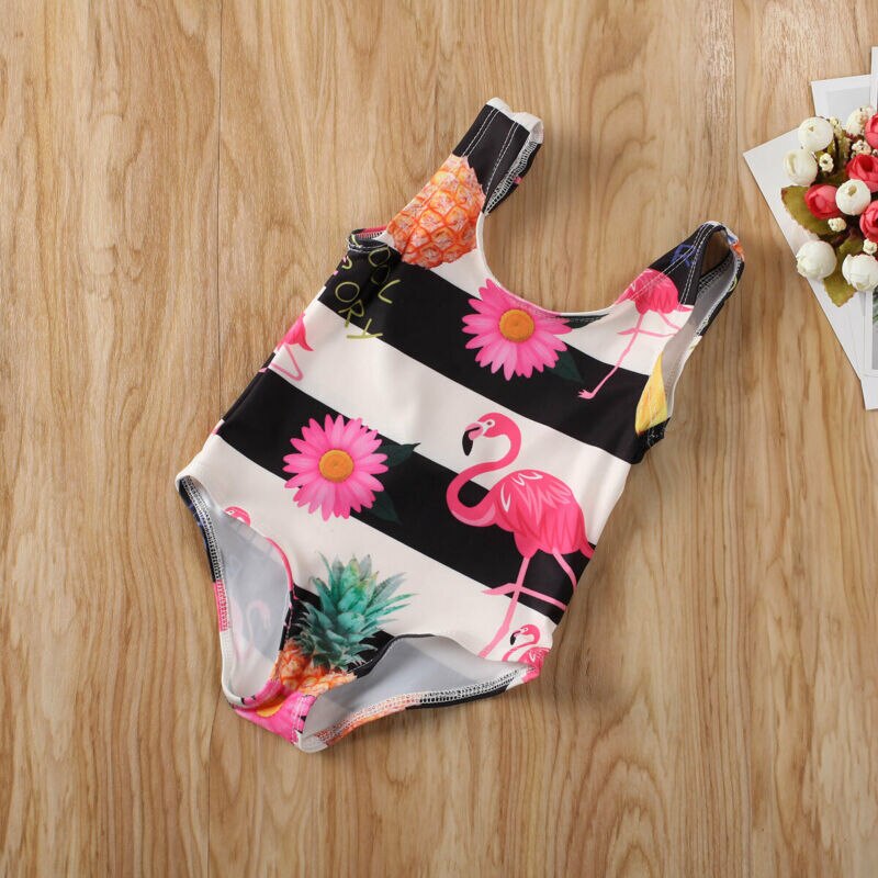 Cute Newborn Baby Girls Kids Summer Flower Bikini Swimsuit Swimwear Swimming Bathing Suit
