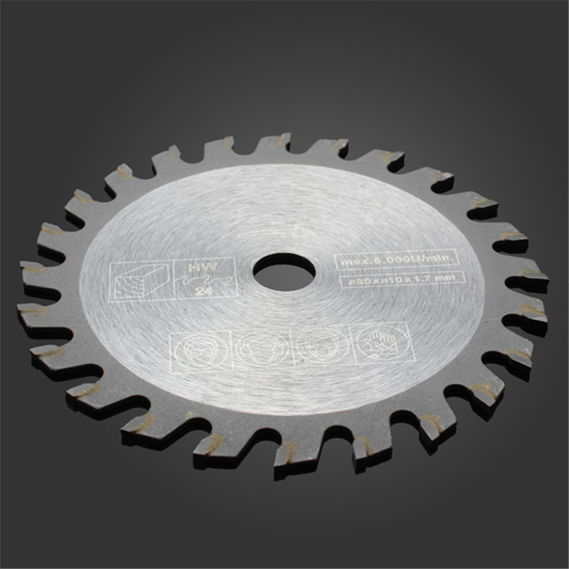 TCT-/05 de roue de lame de scie circulaire pour la coupe du bois, disque de coupe en carbure, travail de calcul, 85mm, 24 dents, 10mm, 1PC
