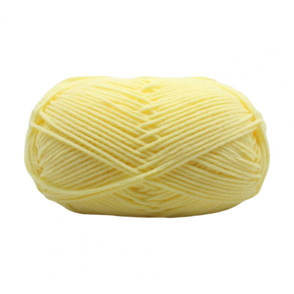 Fil de crochet en coton de lait 4 plis, ligne d'épaisseur, fil de laine ogo, , ultra doux, lework grossier, bricolage: YELLOW