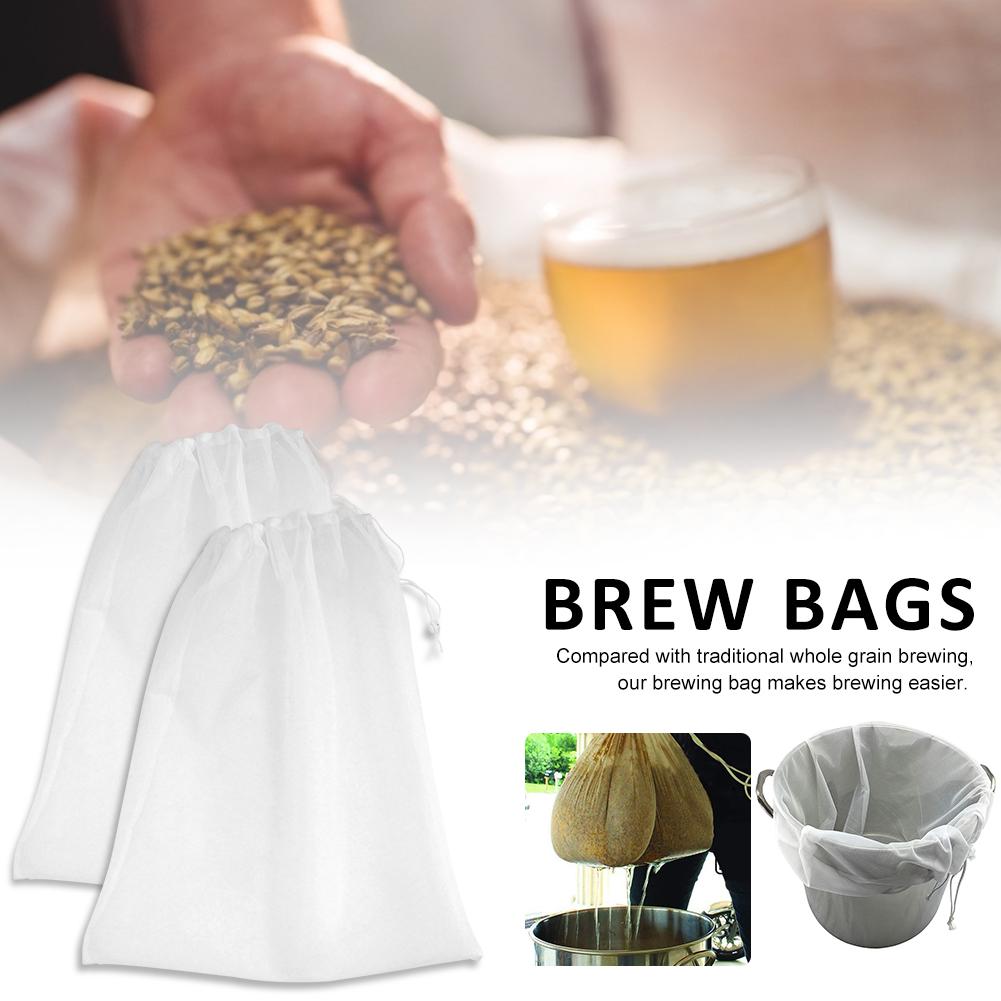 Sac filtrant sac de brassage de bière Extra grand sac à mailles fines accessoires de fabrication de vin réutilisable cordon filtre conteneur outils de cuisson