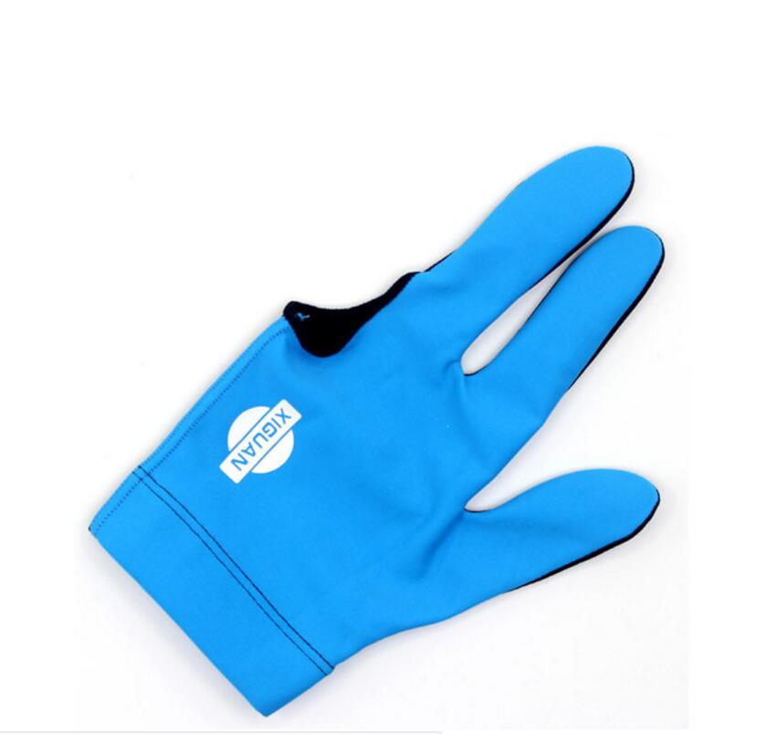 Billiard Glove Three Fingers Left Hand Red/Blue/Yellow Colors Gloves Billiard Accessories China: Blue