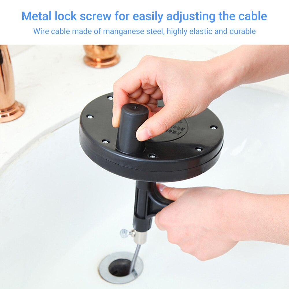 Cable Auger Plumber's Snake Flexible Steel Cable with Spool Hand Crank Shower Sink Toilet Drain Clog Plumbing Snake Pipe Cleaner