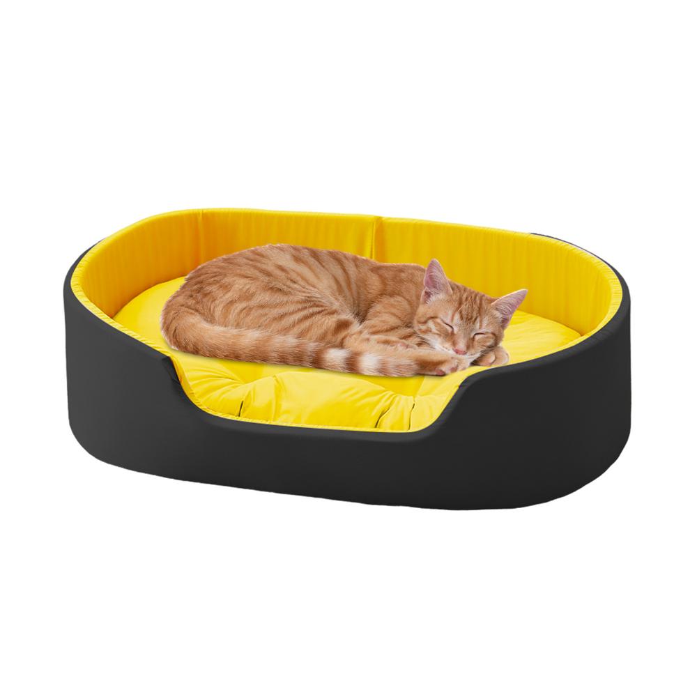 Lit double face pour animaux de compagnie, canapé-lit pour chiot, coussin de couchage pour chat, accessoires pour animaux de compagnie, quatre saisons, lit pour petits et grands chiens: YELLOW
