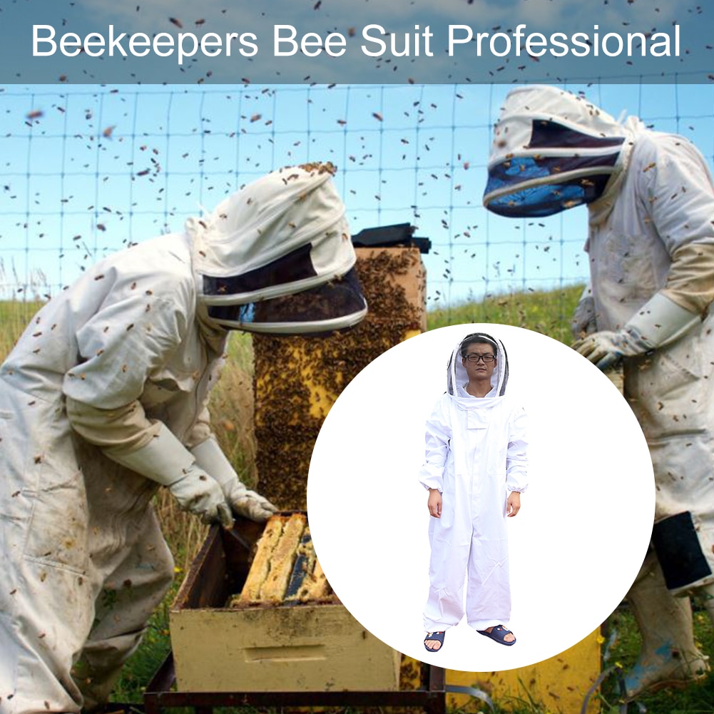 Full Body Beekeeping Clothing Veil Hood Hat Clothes Jacket Protective Beekeeping Suit Beekeepers Bee Suit Safety Clothing
