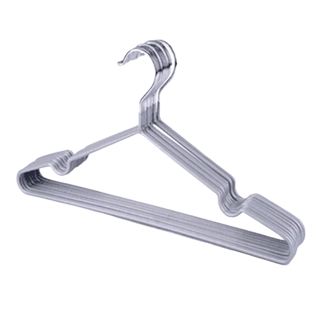 PVC Coated Metal Hangers (10 Pack) Non Slip U-Slide Hanger, Ultra Thin Space