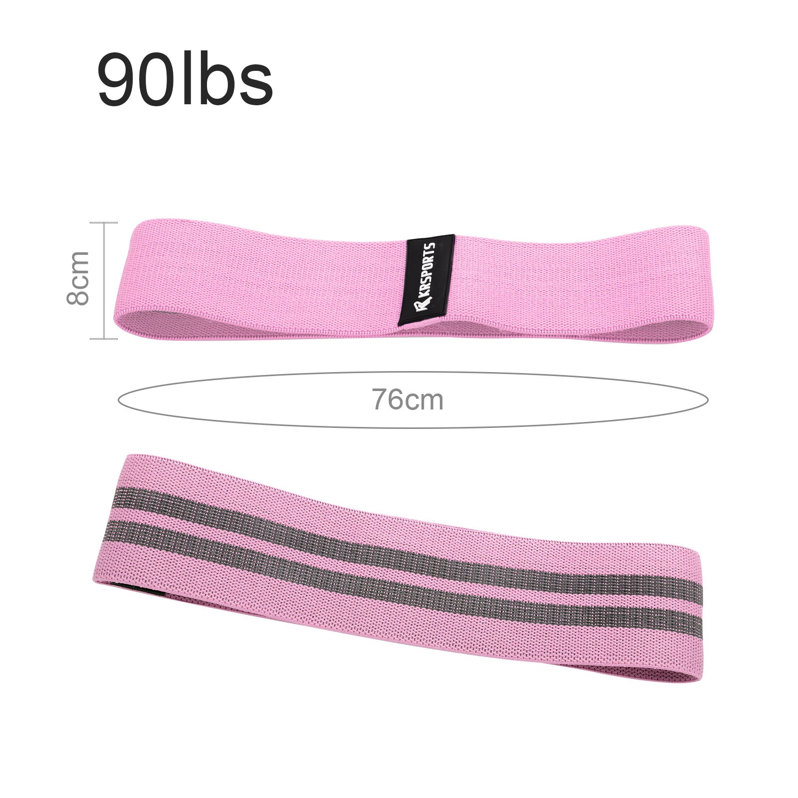 Squat Resistance Bands Polyester Cotton & Latex Silk Hip Training 60/90/120lbs 3Colors Fabric Stretch Bands: 1pc 90lbs