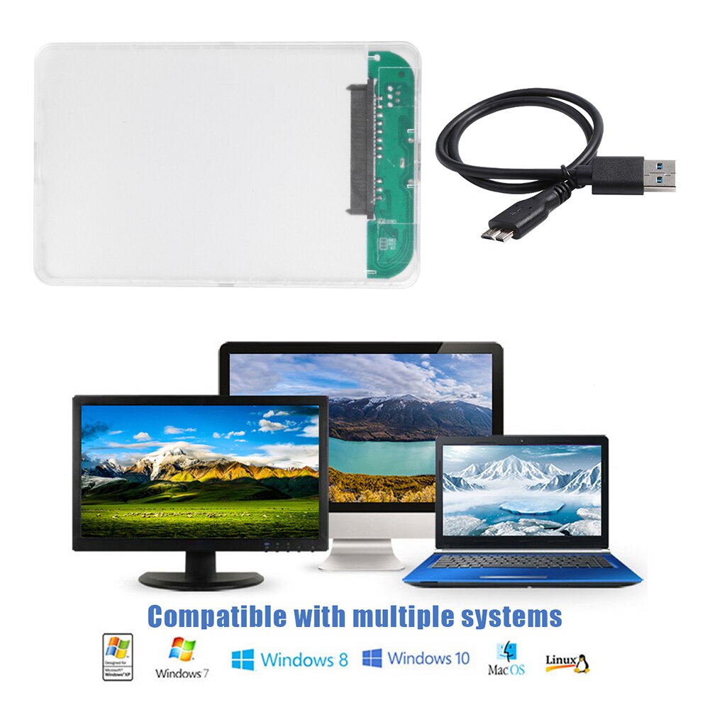 2.5 polegada transparente hdd ssd caso sata iii para usb 3.0 disco rígido gabinete para computador portátil notebook