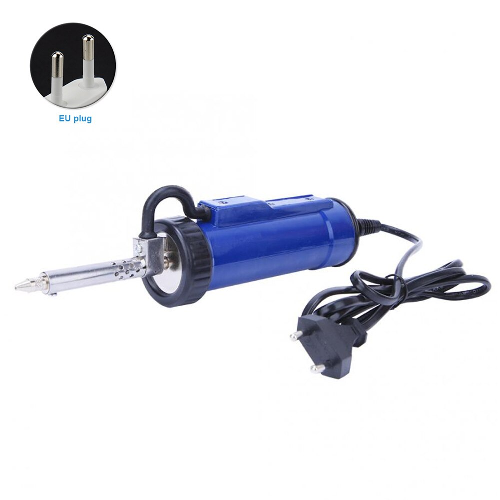 Grote Volume Draagbare Vacuüm Desolderen Pomp Gebruik Reparatie Tool Thuis Volautomatische Stabiele Elektrische Soldeer Sucker Met Nozzle: Blauw