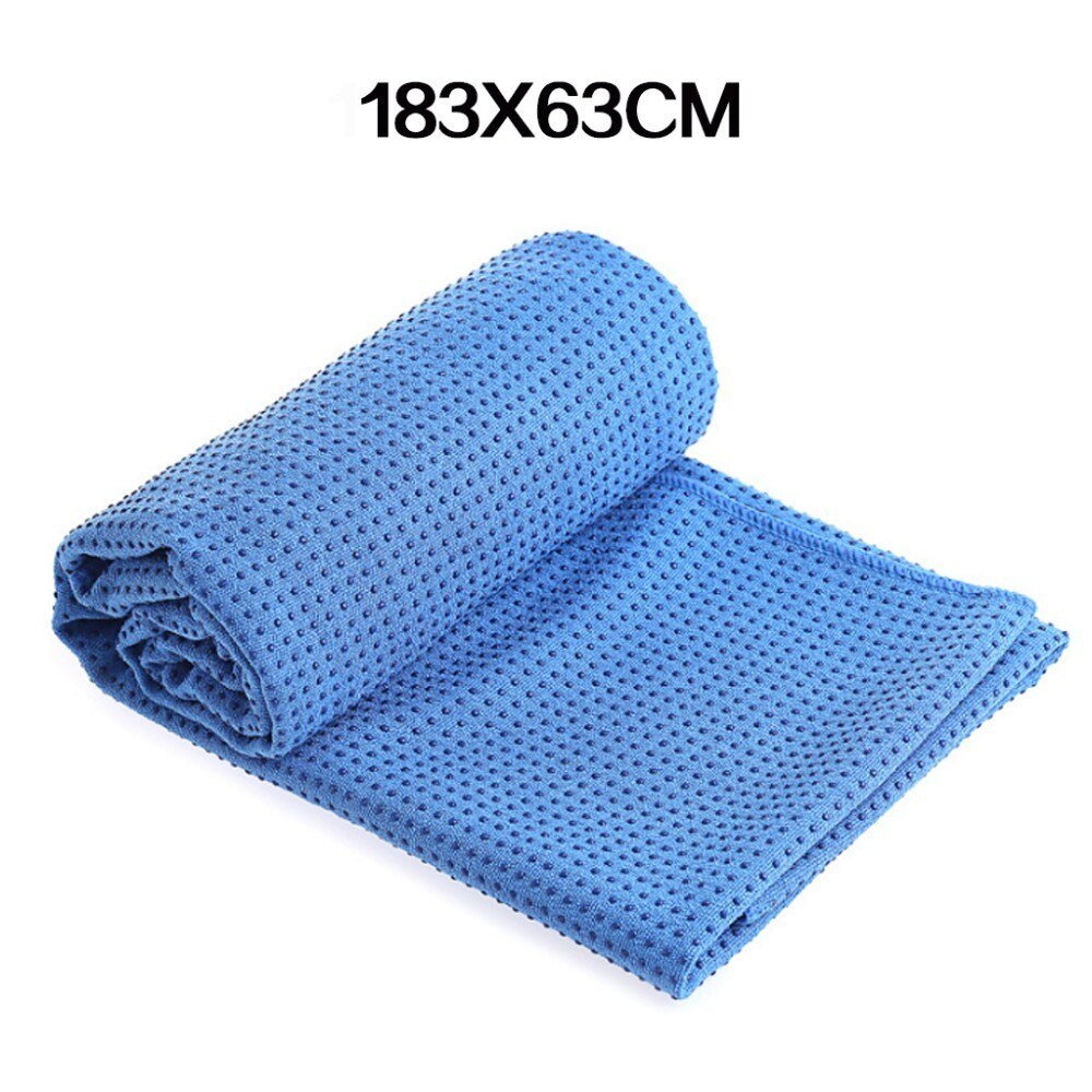 Sport Non Slip Yoga Mat Cover Handdoek Anti Slip Microfiber Deken Voor Fitness Gym Soft Thicken Pvc Oefening Apparatuur: Deep Blue