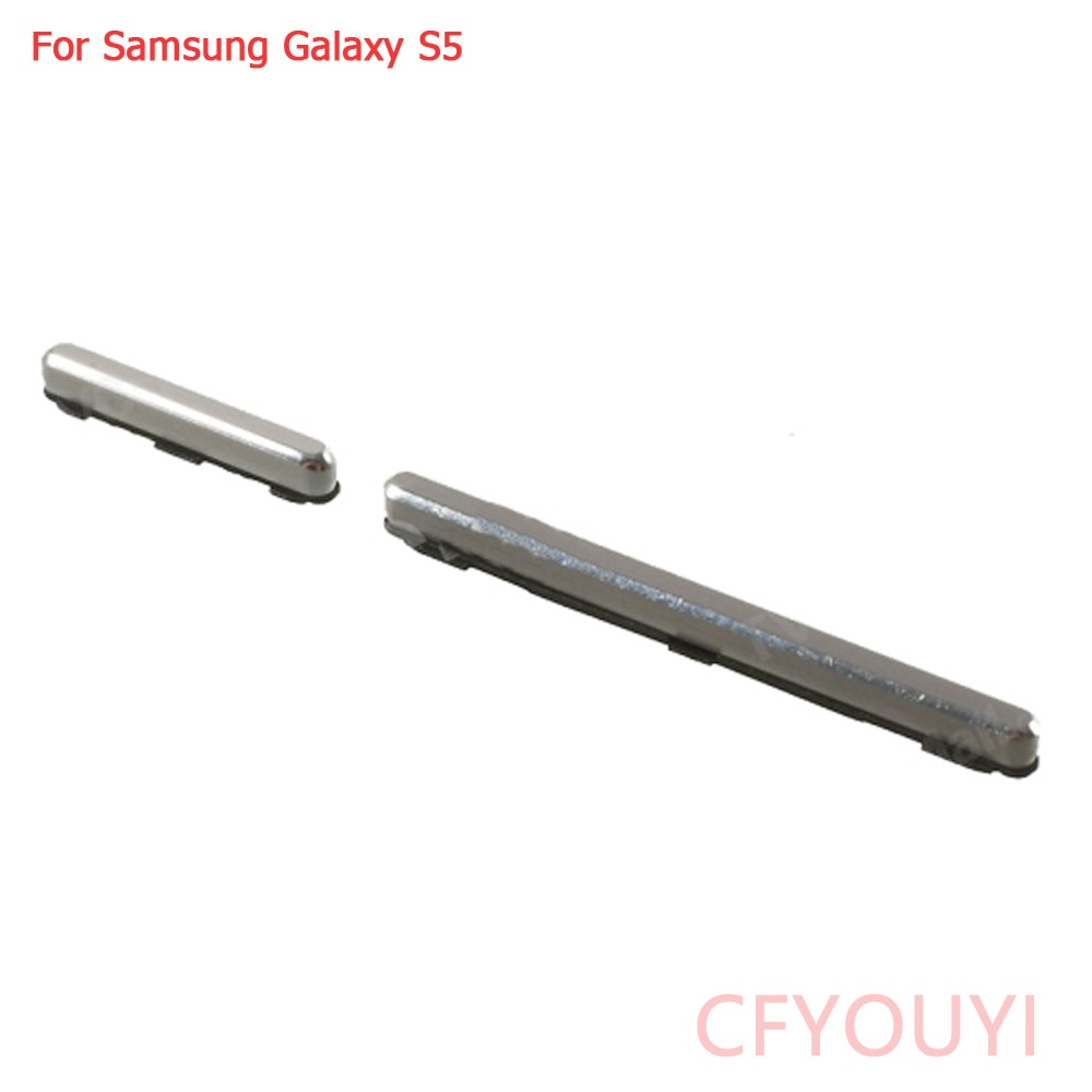 OEM voor Samsung Galaxy S5 G900 Uit-knop en Volume Knop Onderdeel Zilver Kleur
