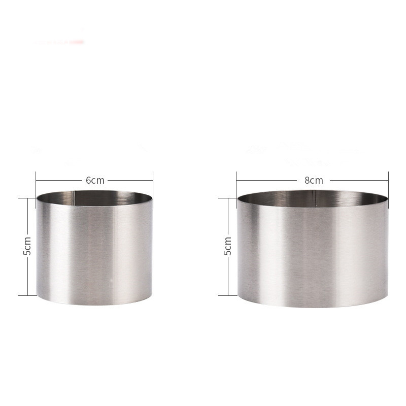 6/8CM akcesoria kuchenne obręcz na ciasto formy okrągły kształt ze stali nierdzewnej DIY przyrząd robić pieczenia wielokrotnego użytku mus koło ciasto gadżet
