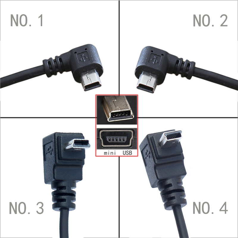 40cm usb 2.0 macho para mini usb 2.0 macho 90 graus mini usb ângulo cima ou baixo ângulo esquerda ou direita cabo de carregamento de dados retrátil