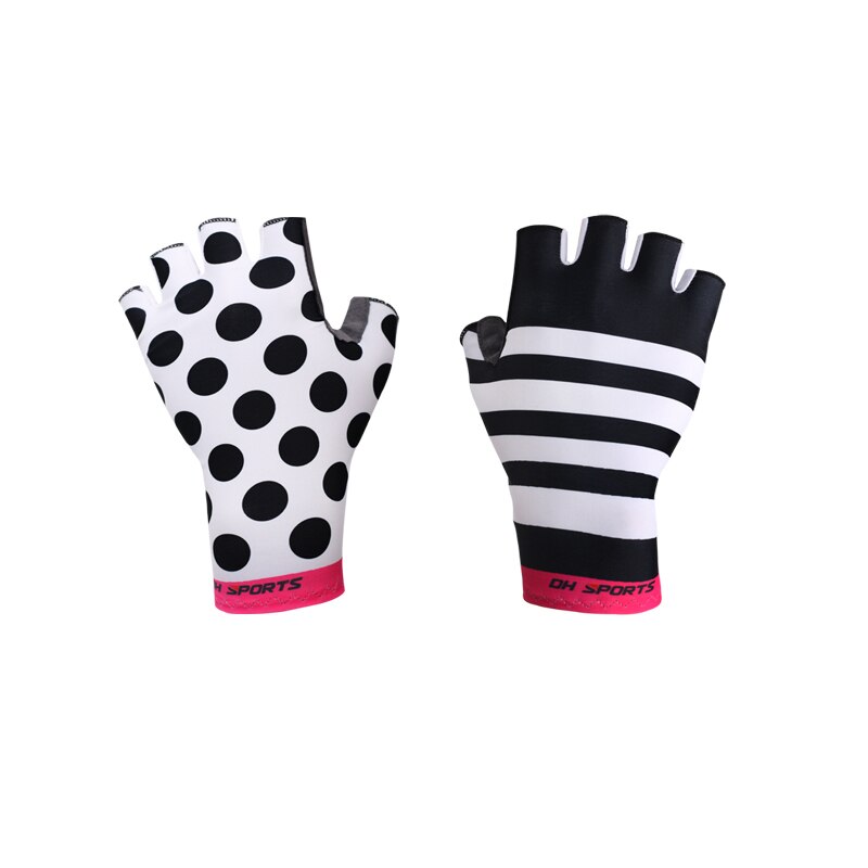 anti scontrino pad in gel Guanti Della Bicicletta Del gel pad Breve Mezze Dita Guanti Da Ciclismo Traspirante sport tutto'aria Aperta Uomo Donna MTB Bici guanti: nero / S