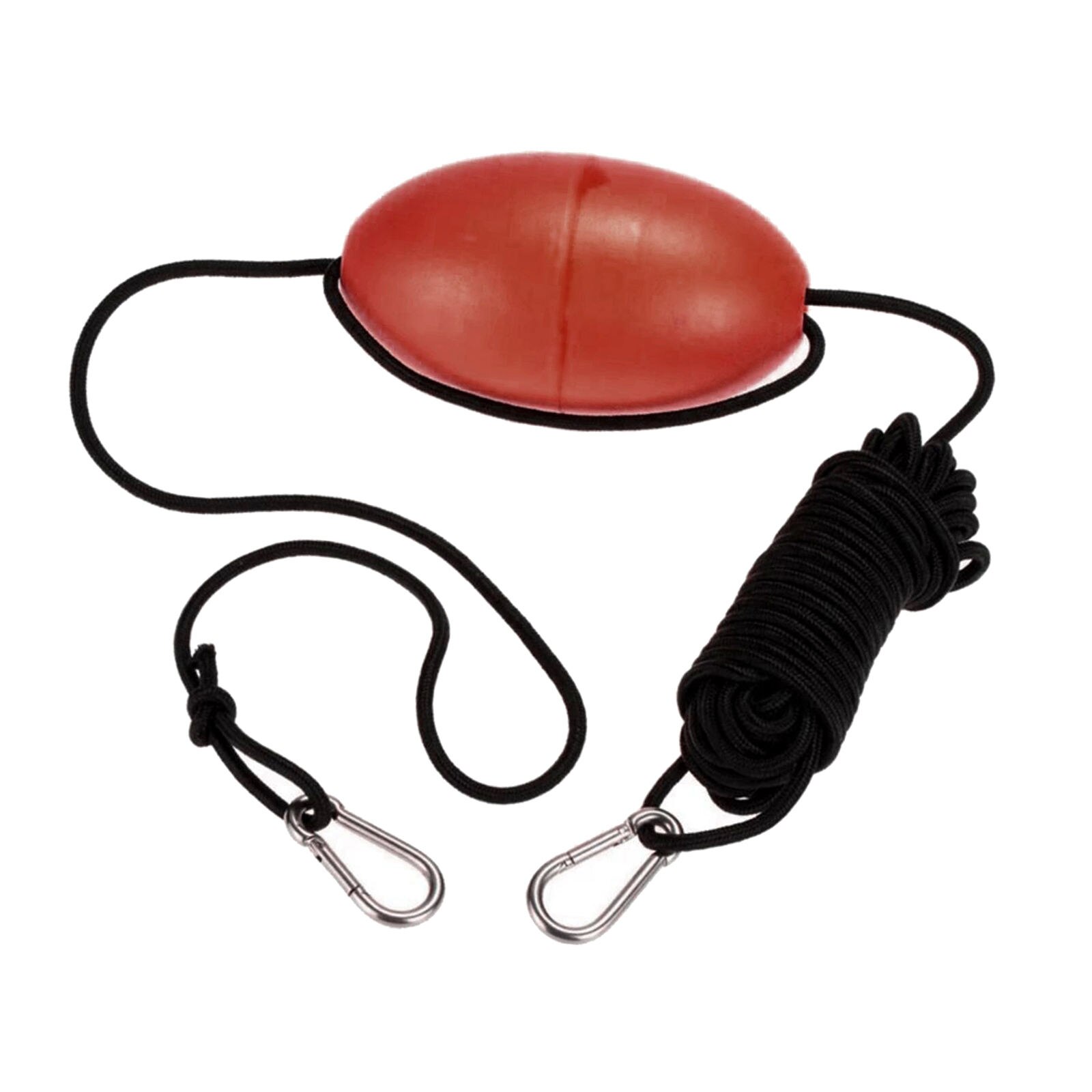 Kayak Anchor Tow Rope Boat Yatch Thow Line with EVA Float Buoy 9.1m / 30ft Long Nylon Rope Stainless Steel Clips