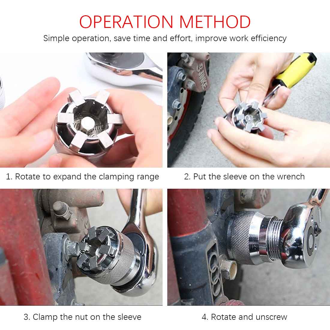 3/8" Universal Sleeve Magic Head 10-19 mm Adjustable Hex universal Socket Torque Ratchet Socket Adapter Wrench DIY Torque Wrench