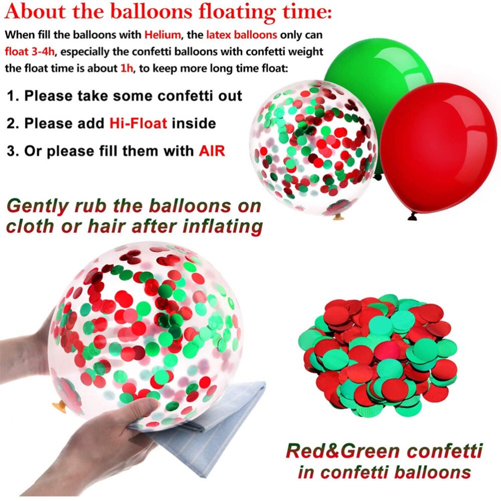 129 stuks kerst latex ballon cartoon confetti ballon kerstfeestbenodigdheden