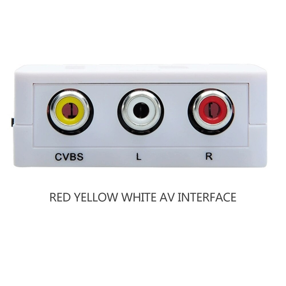 HDMI TO AV Scaler Adapter HD Video Composite Converter Box HDMI to RCA AV/CVSB L/R Video 1080P Mini HDMI2AV Support NTSC PAL