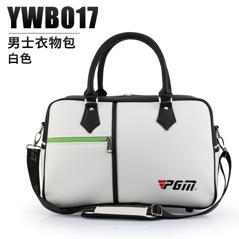 Golf Kleding Zak Pgm Mannen En Vrouwen Pu Bal Zak Cross Body Schoudertas Grote Capaciteit Ultra Licht en Draagbare: YWB017-white