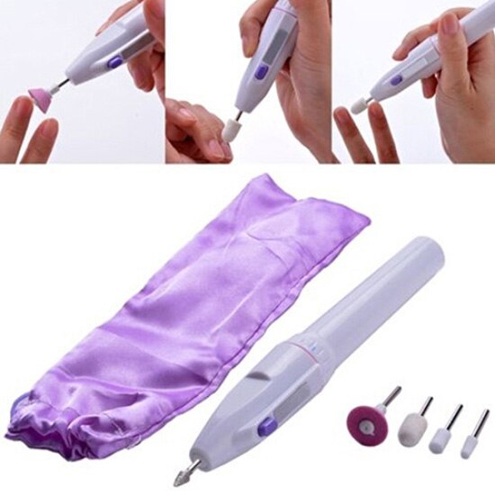 5 bitars elektriska nagelfilsborrsats tips manikyr tånagel pedikyr salong pennform set elektrisk manikyr nagelfilsborr