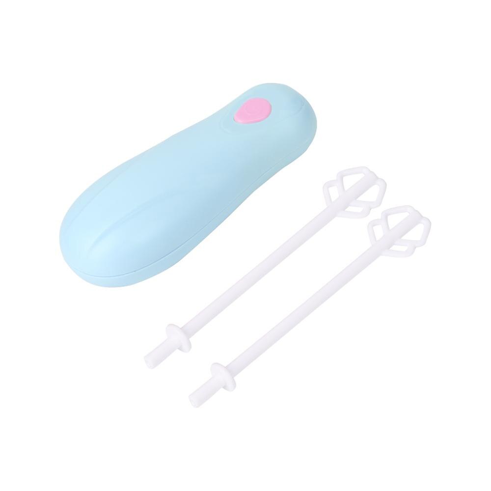 Kitchen Electric Hand Whisk Mixer Coffee Milk Egg Beater Plastic Blender: Blue