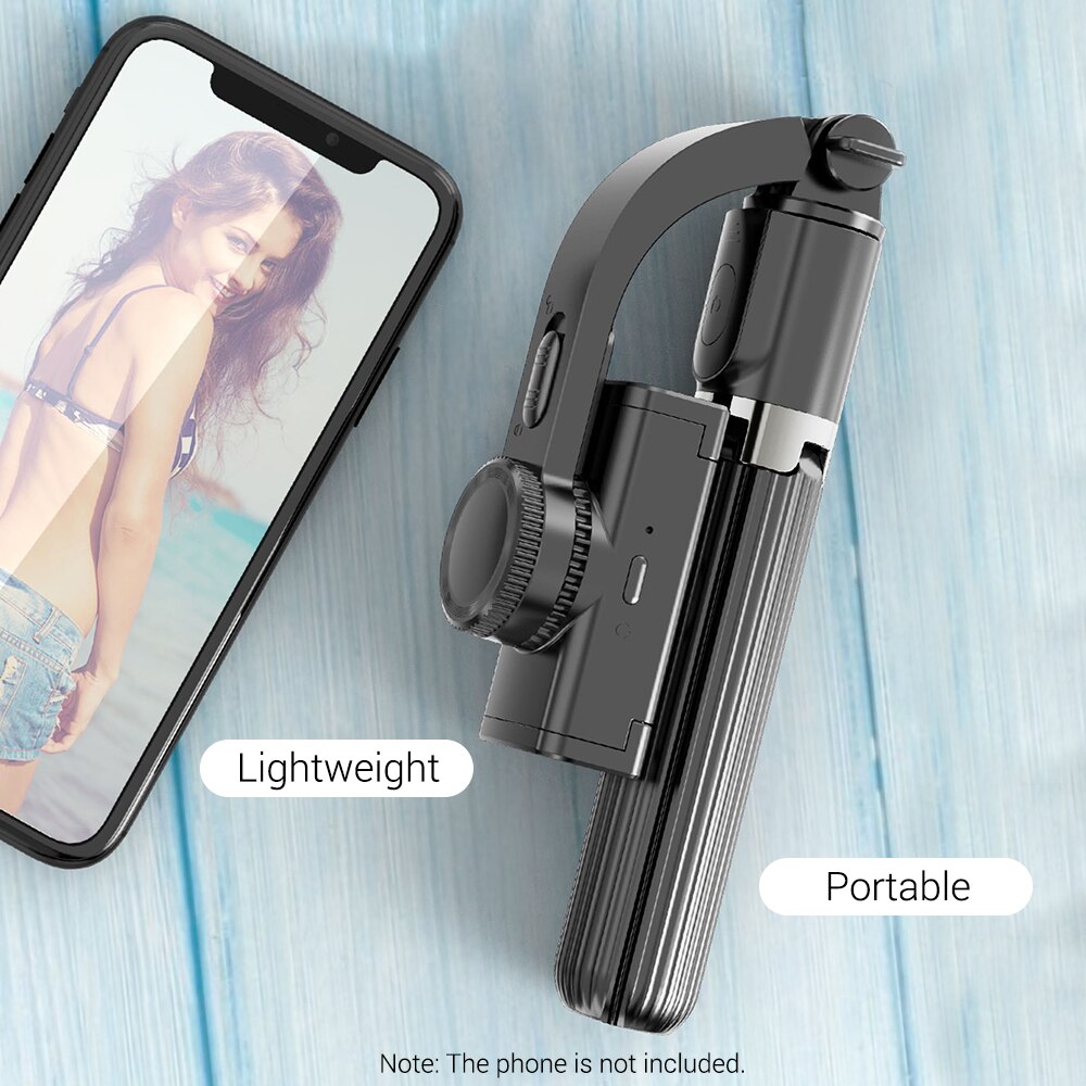 3 in 1 Phone Gimbal Stabilizer Selfie Stick Tripod 86cm 5-Section with Remote Shutter Phone Clamp Smart Rotatable for Smartphone