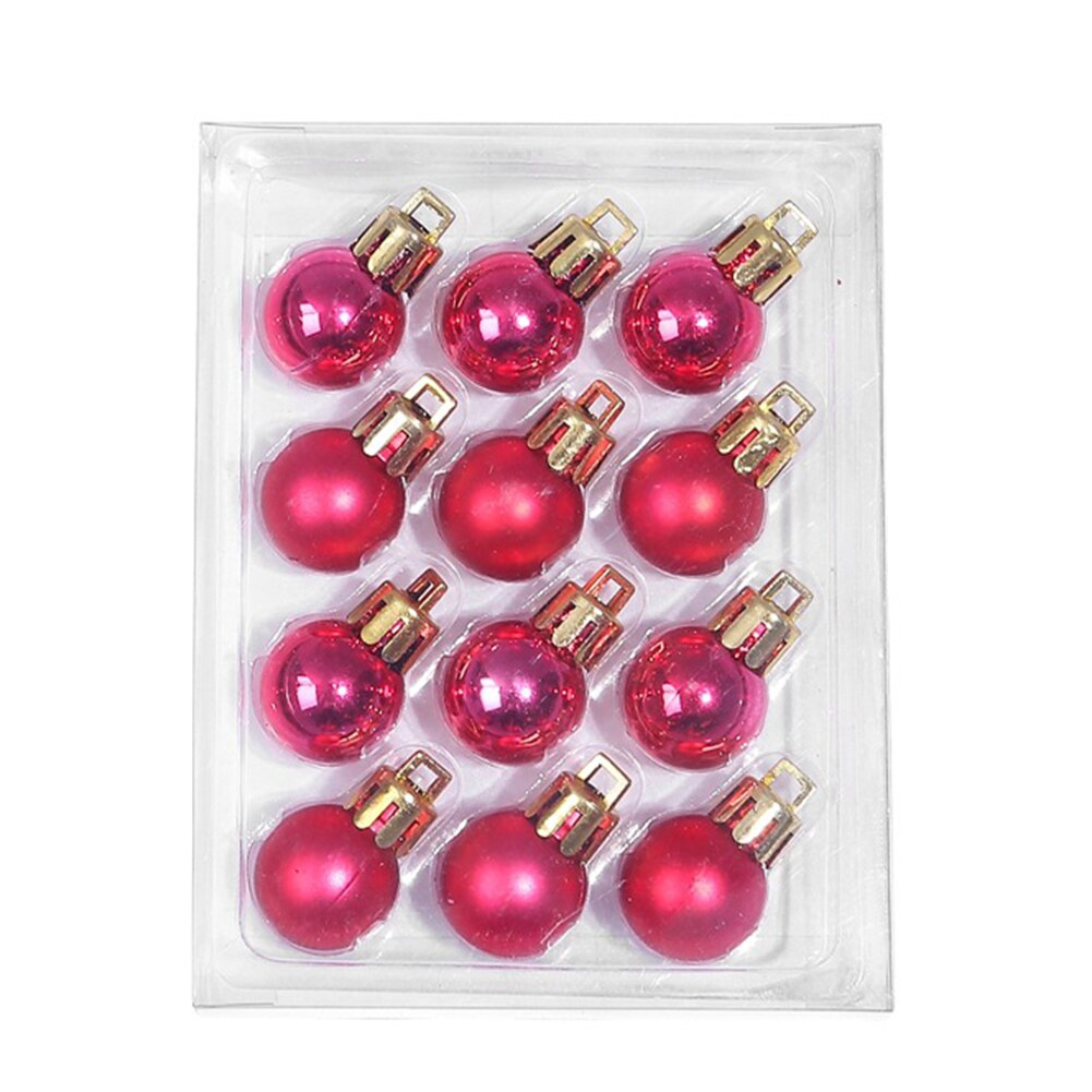 12 stuks veelkleurige kerstballen met glitters, hangende kerstversieringen voor in huis, palline natale decor: G