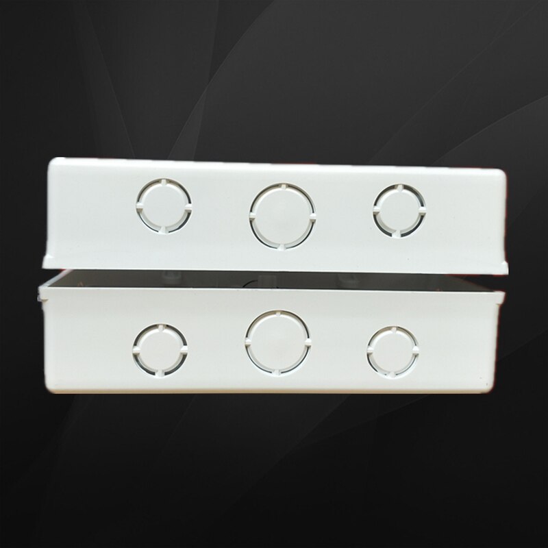 Wall Surface Mounted Switch Back Box 172*86*40mm Double Bottom Wire Box For 86 Type Socket