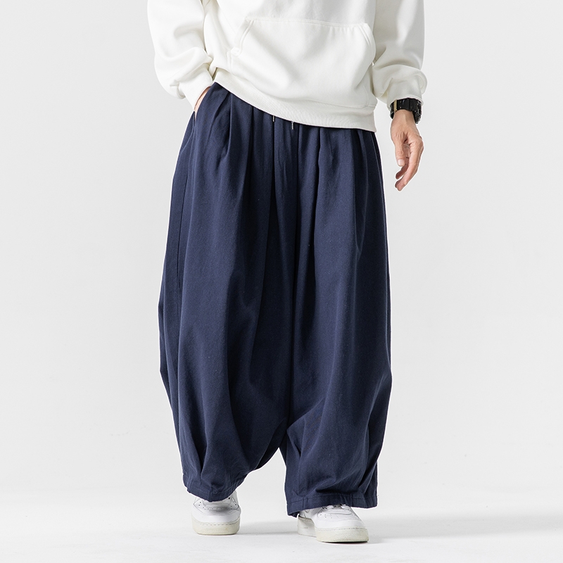 Stora herrbyxor med vida ben och elastisk midja, joggingbyxor med herrbyxor, casual, harembyxor, baggy, herr, mjukisbyxor, stor storlek 5xl