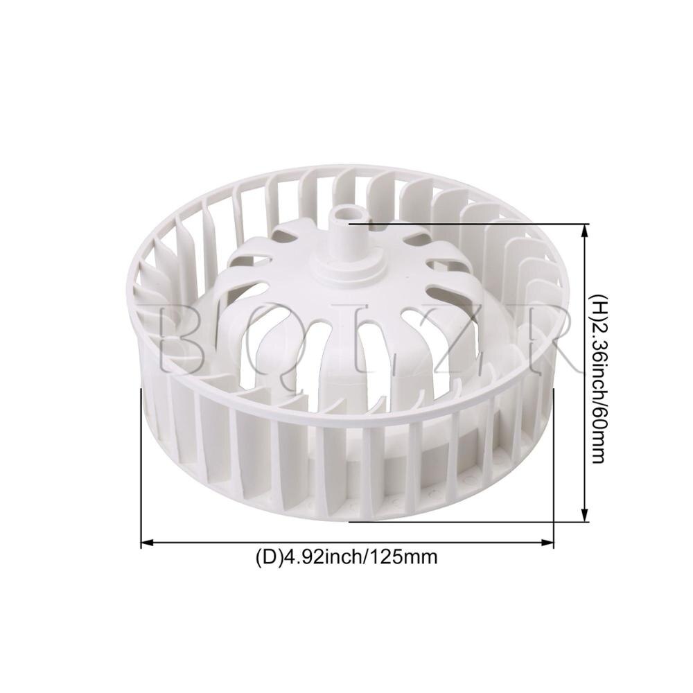 BQLZR Fan Wheel White Dia 4.92inch Blower Wheel for 30 Height Shaft Motor