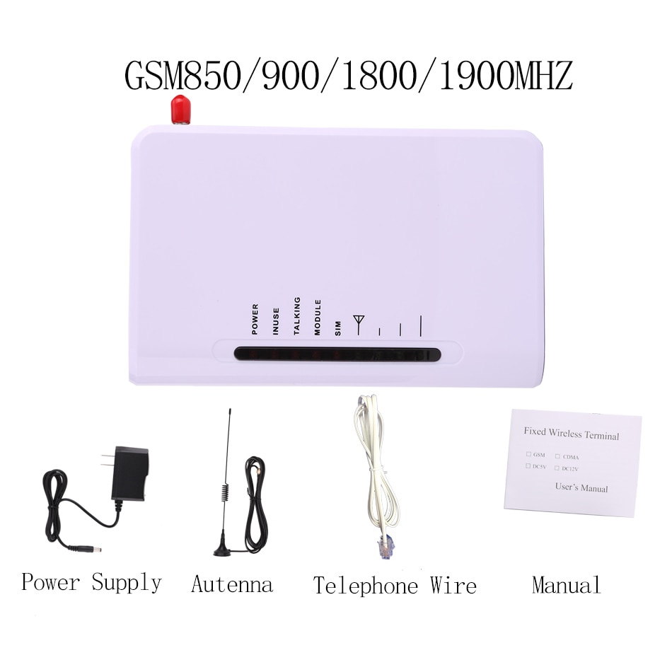 100-240V FWT Fixed Wireless Terminal GSM SIM Phone Caller 1900/1800/900/850MHZ telefono fijo inalambrico