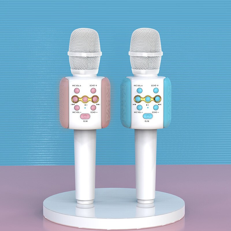 1200mAh Hand-held Wireless Microphones L858 Handheld Wireless Bluetooth 5.0 Karaoke Speech Microphone Speaker