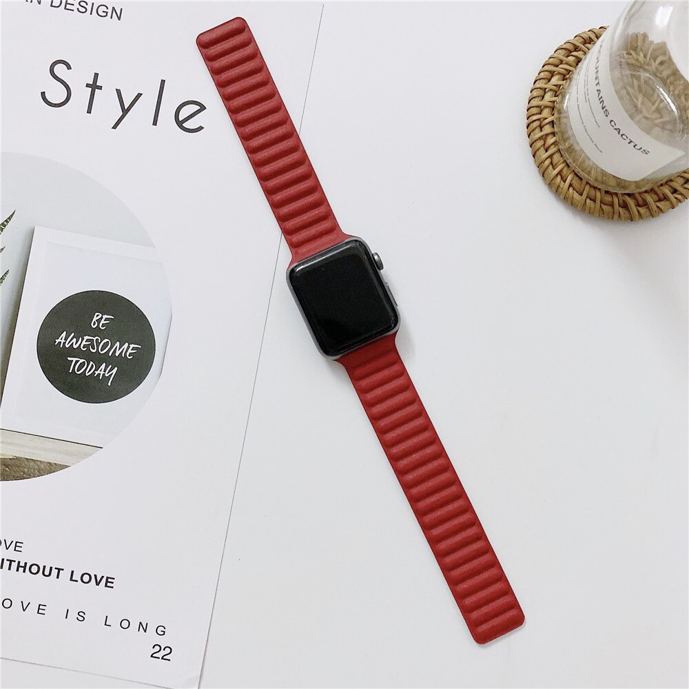 För apple watch se serie 6 band 40mm 44mm armband läderarmband för iwatch 5/4/3/2/1 38mm 42mm klocka armband tillbehör: 1 / 38mm or 40mm