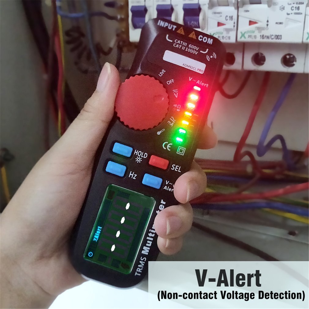 Digital Multimeter Tester - TRMS Dual Mode - Voltage Current Resistance Frequency Meter ADM92CL PRO