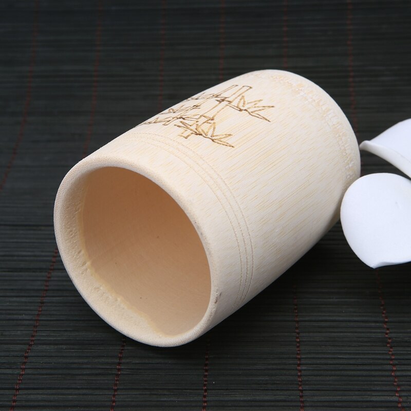 Taza tradicional china de bambú Natural artesanal para agua del té, cerveza, café, jugo